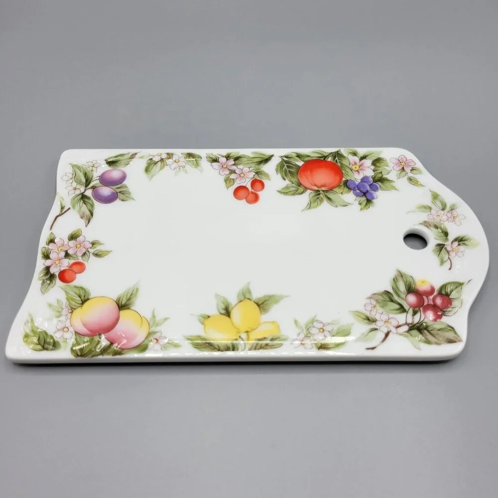 Andrea By Sadek Ceramic Floral Fruit Design Cutting Board Wall Hanging Home Deco